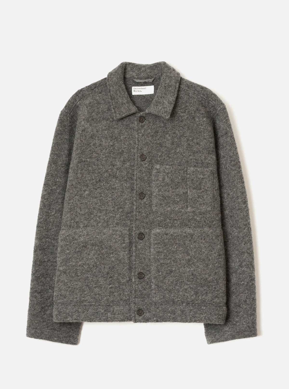 Universal Works Uniform Jacket - Grey Marl Wool Fleece