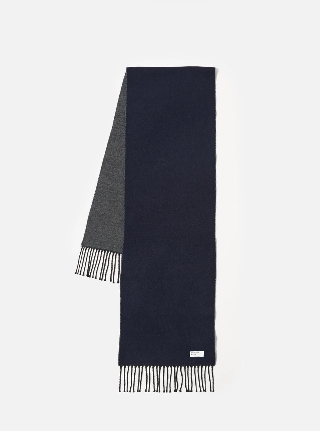 Universal Works Double Sided Scarf - Navy/Mid Grey