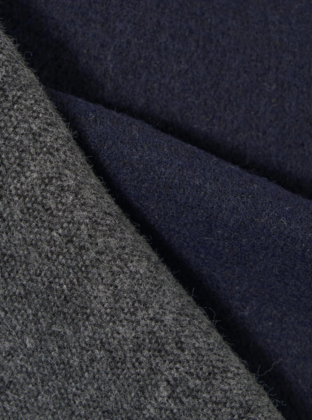 Universal Works Double Sided Scarf - Navy/Mid Grey