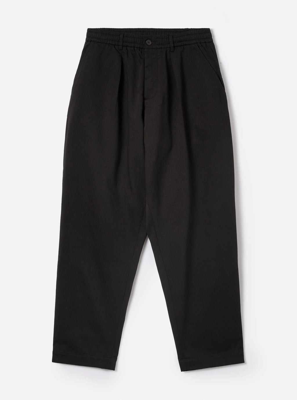 Universal Works Pleated Track Pant - Black Twill