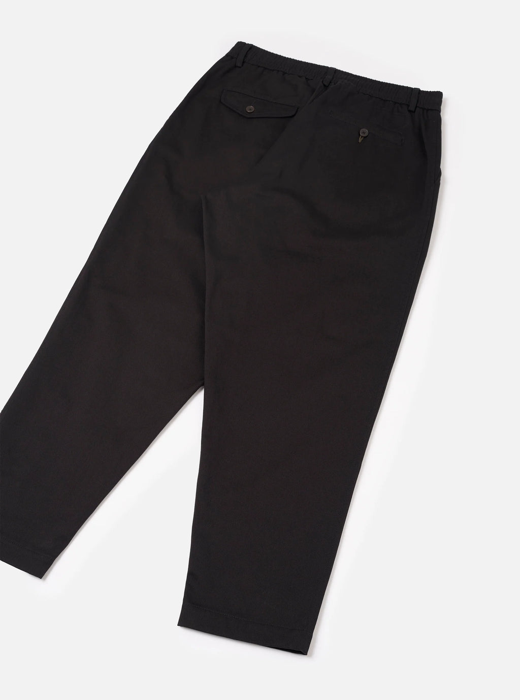 Universal Works Pleated Track Pant - Black Twill