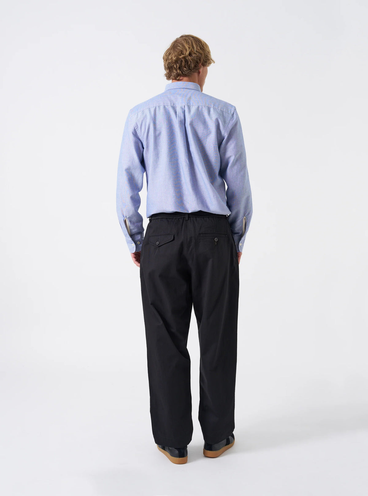 Universal Works Pleated Track Pant - Black Twill