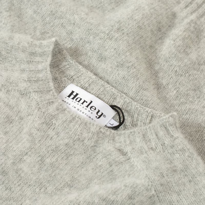Harley of Scotland Supersoft Lambswool Crewneck - Silver