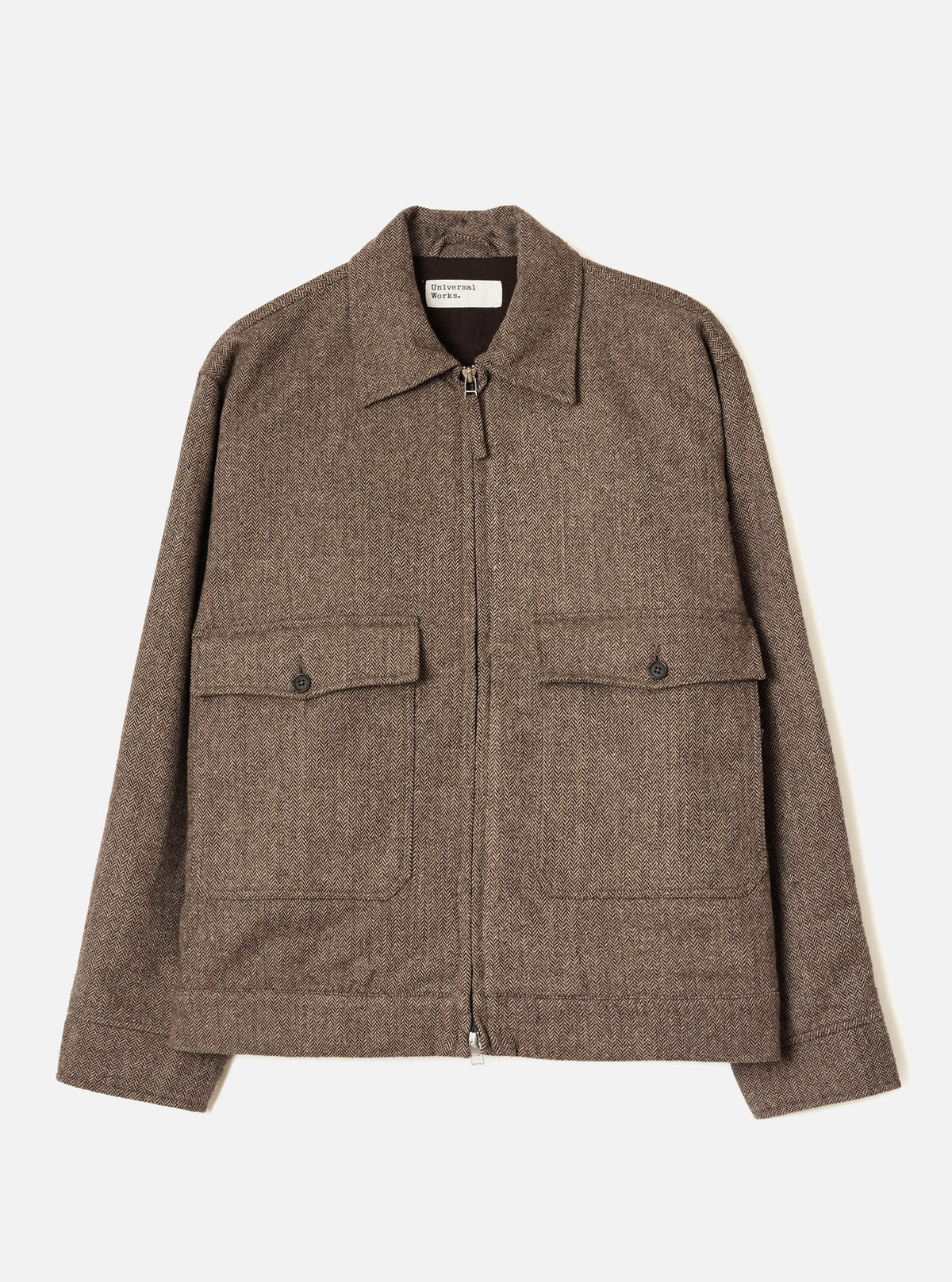 Universal Works E130 Jacket - Brown Wool Herringbone