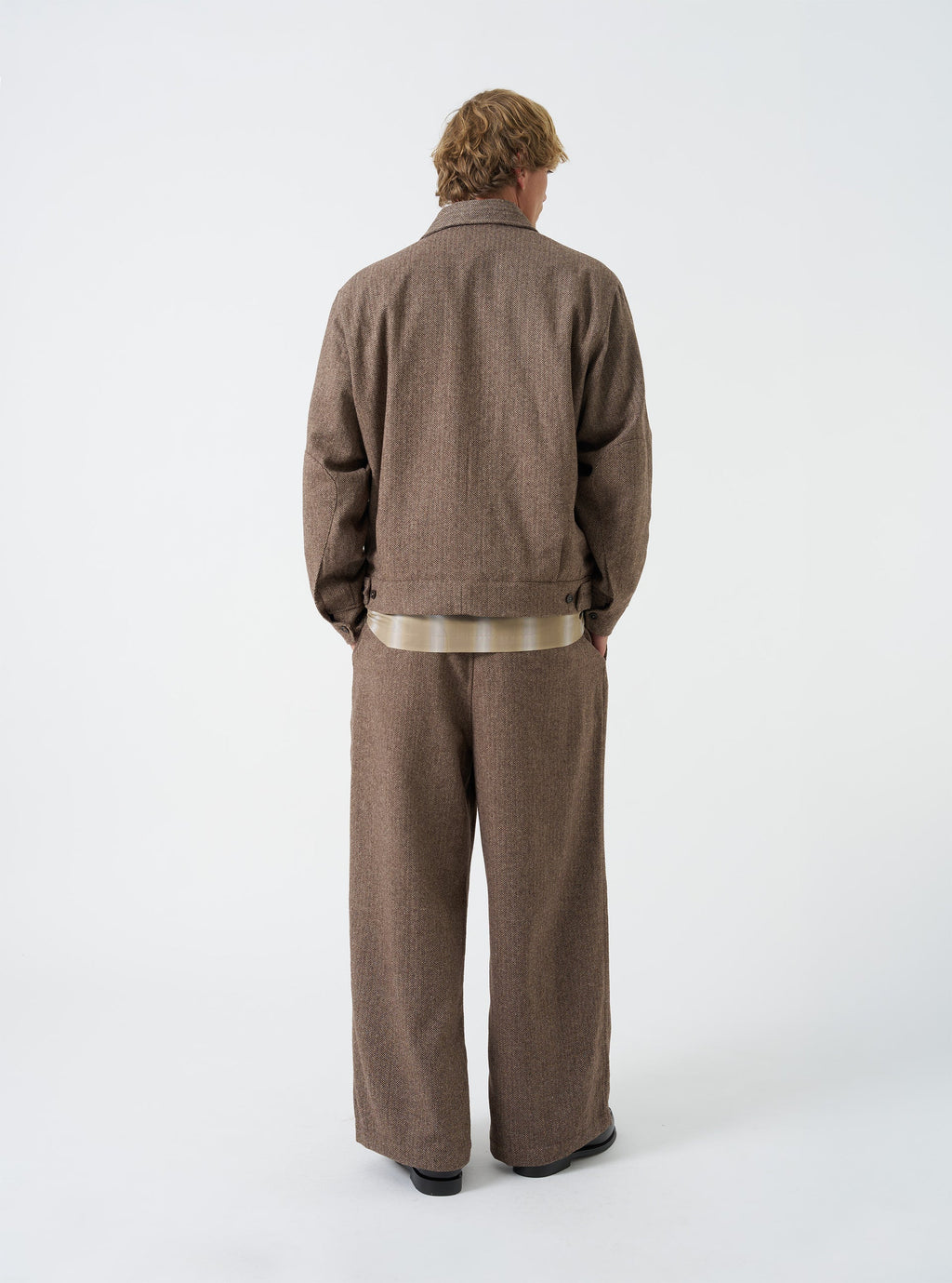 Universal Works E130 Jacket - Brown Wool Herringbone