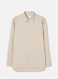 Universal Works Square Pocket Shirt - Ecru Brushed Flannel