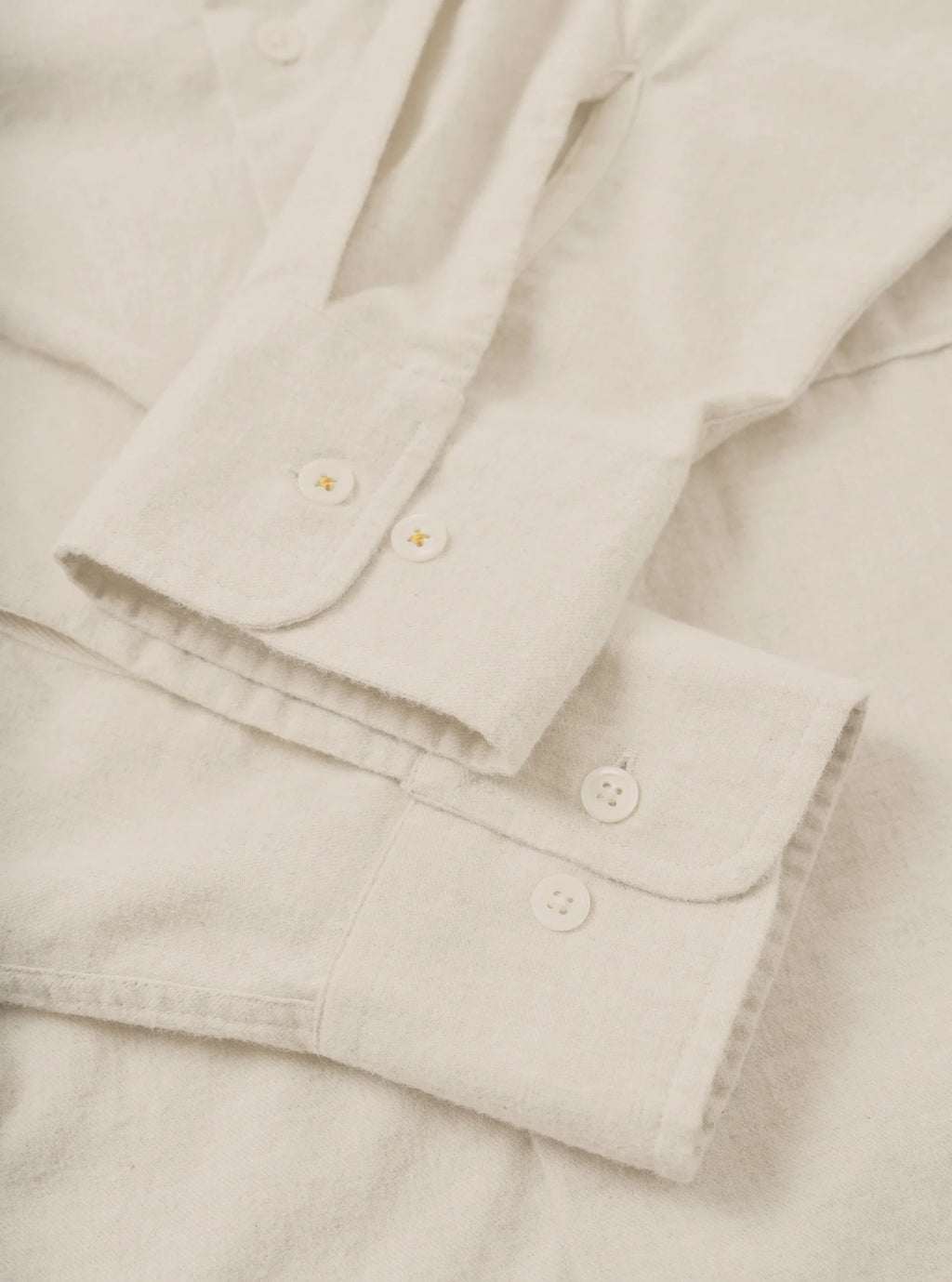 Universal Works Square Pocket Shirt - Ecru Brushed Flannel