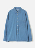 Universal Works Lucky Shirt - Washed Indigo Recycled Herringbone