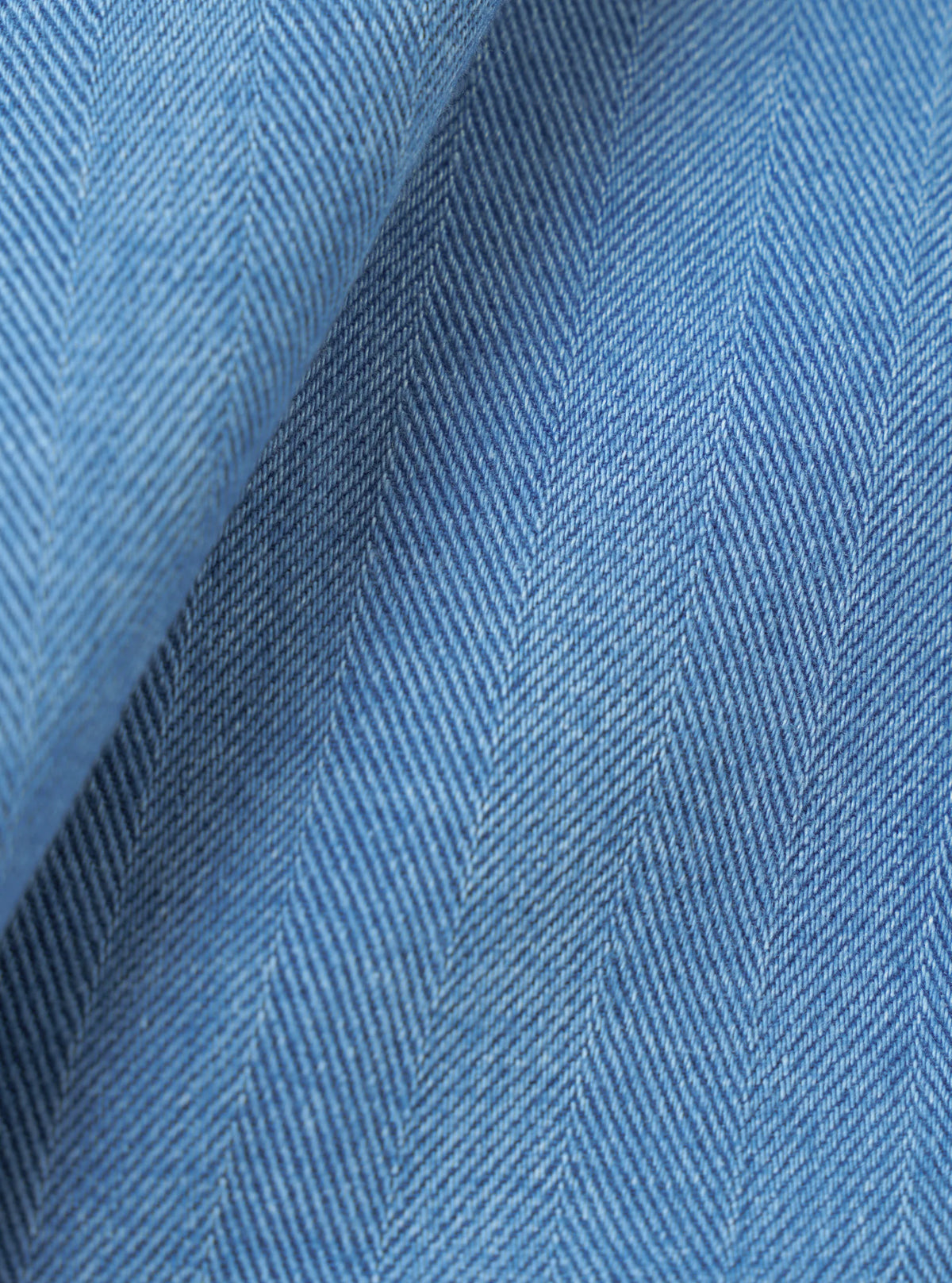 Universal Works Lucky Shirt - Washed Indigo Recycled Herringbone