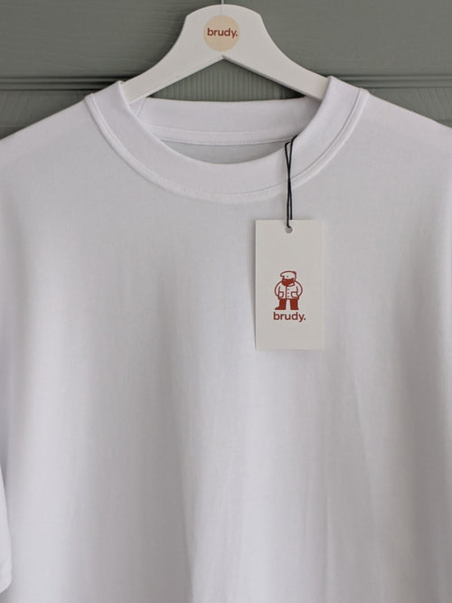 brudy. short sleeve tshirt - white