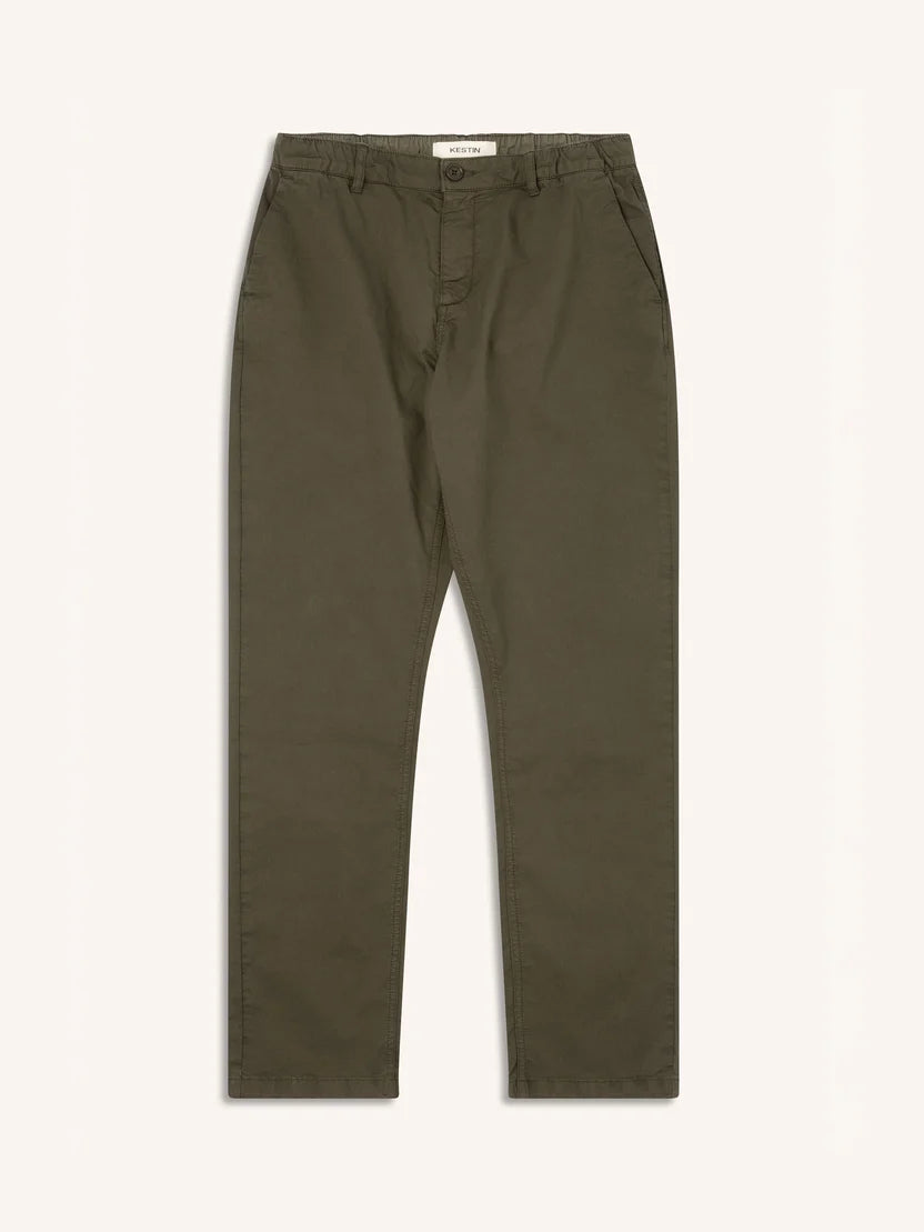 Kestin Inverness Trouser - Dark Olive Cotton Twill