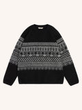 Kestin Junction Crew - Black Fairisle Band Fleece