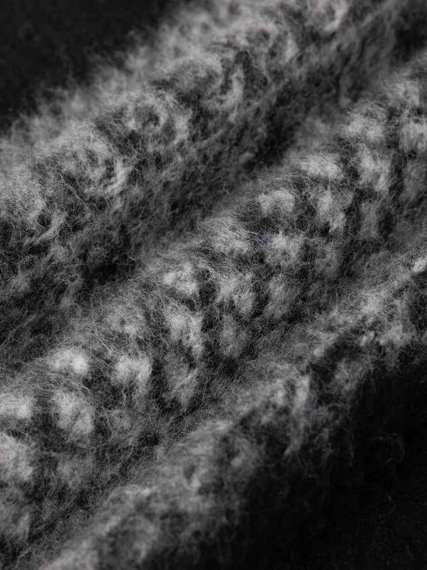 Kestin Junction Crew - Black Fairisle Band Fleece