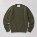 Harley of Scotland Shaggy Lambswool Crewneck - Scots Pine