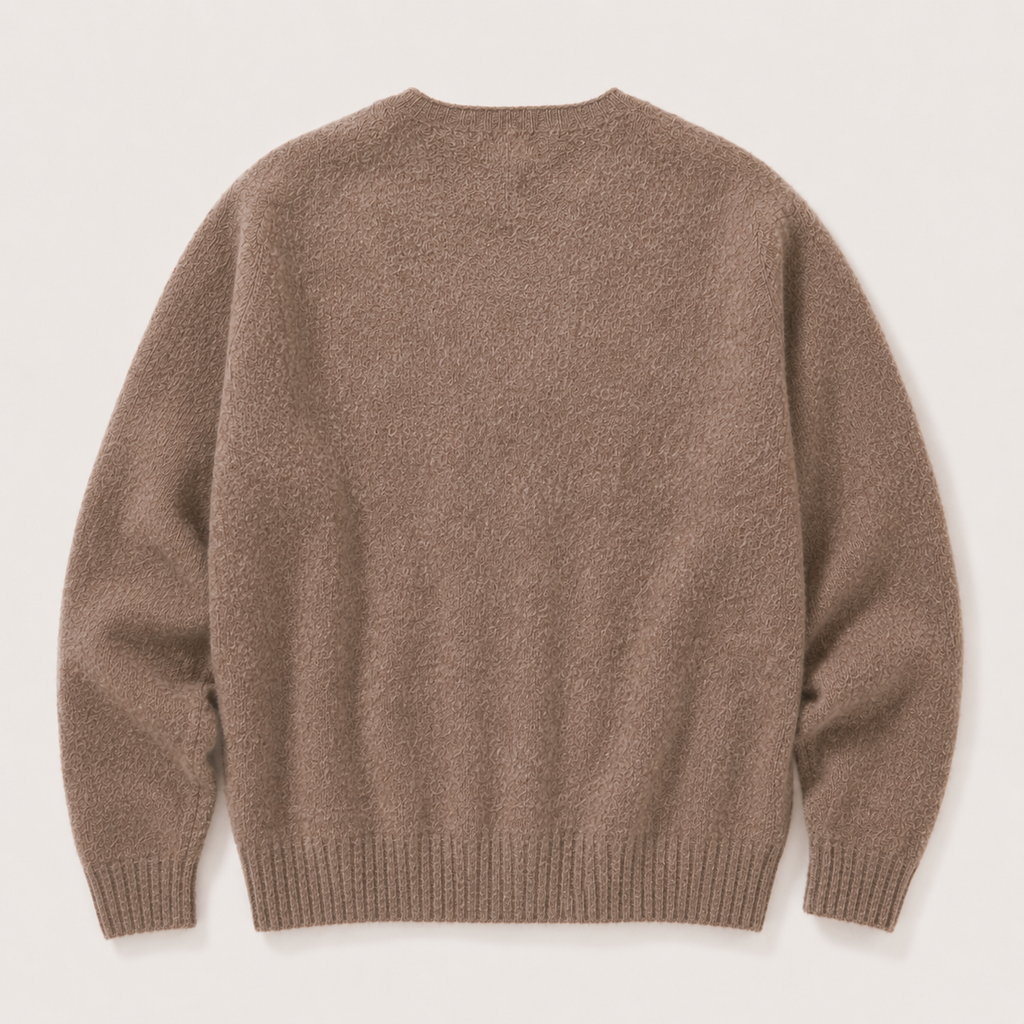 Harley of Scotland Shaggy Cardigan - Tundra