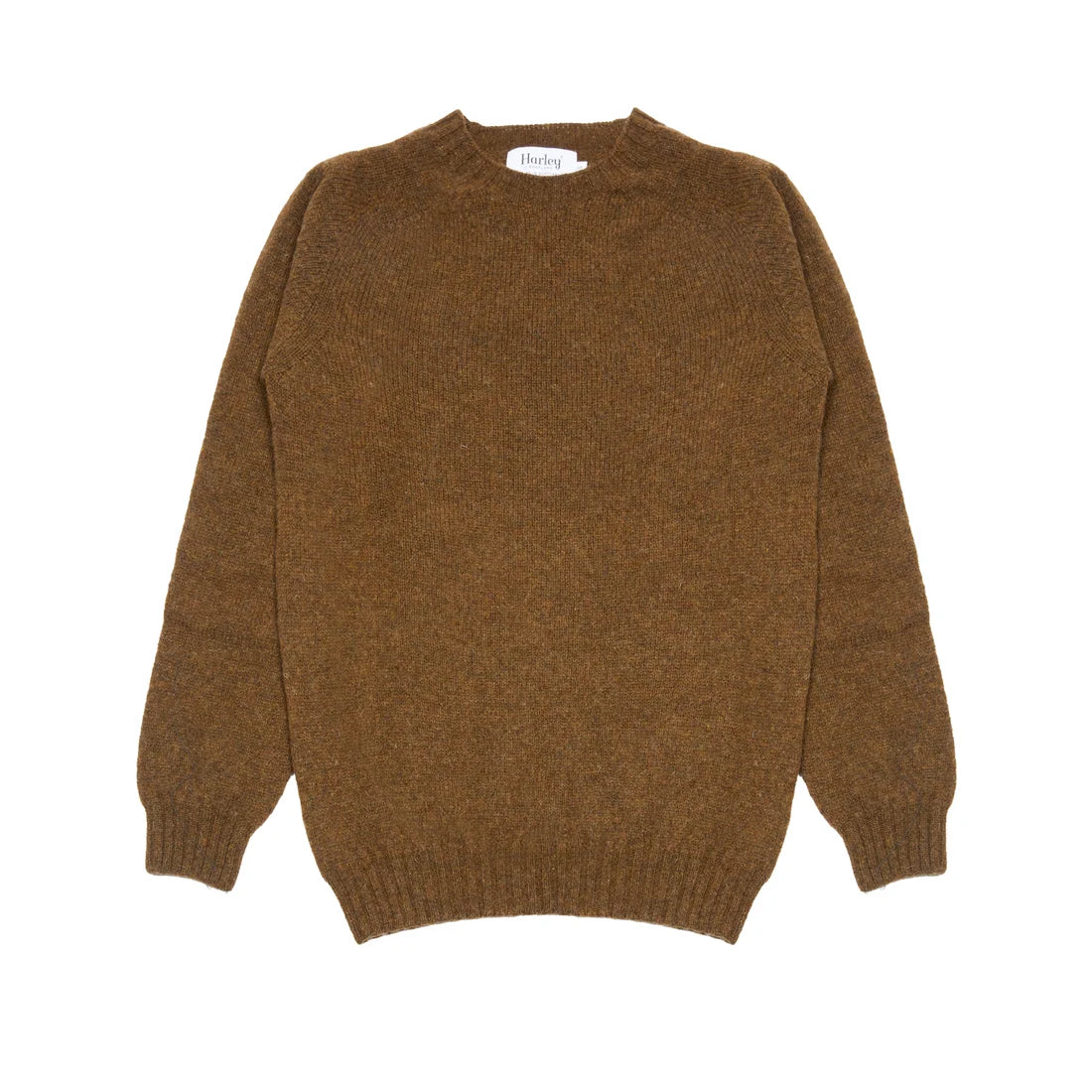 Harley of Scotland Shaggy Lambswool Crewneck - Moorland