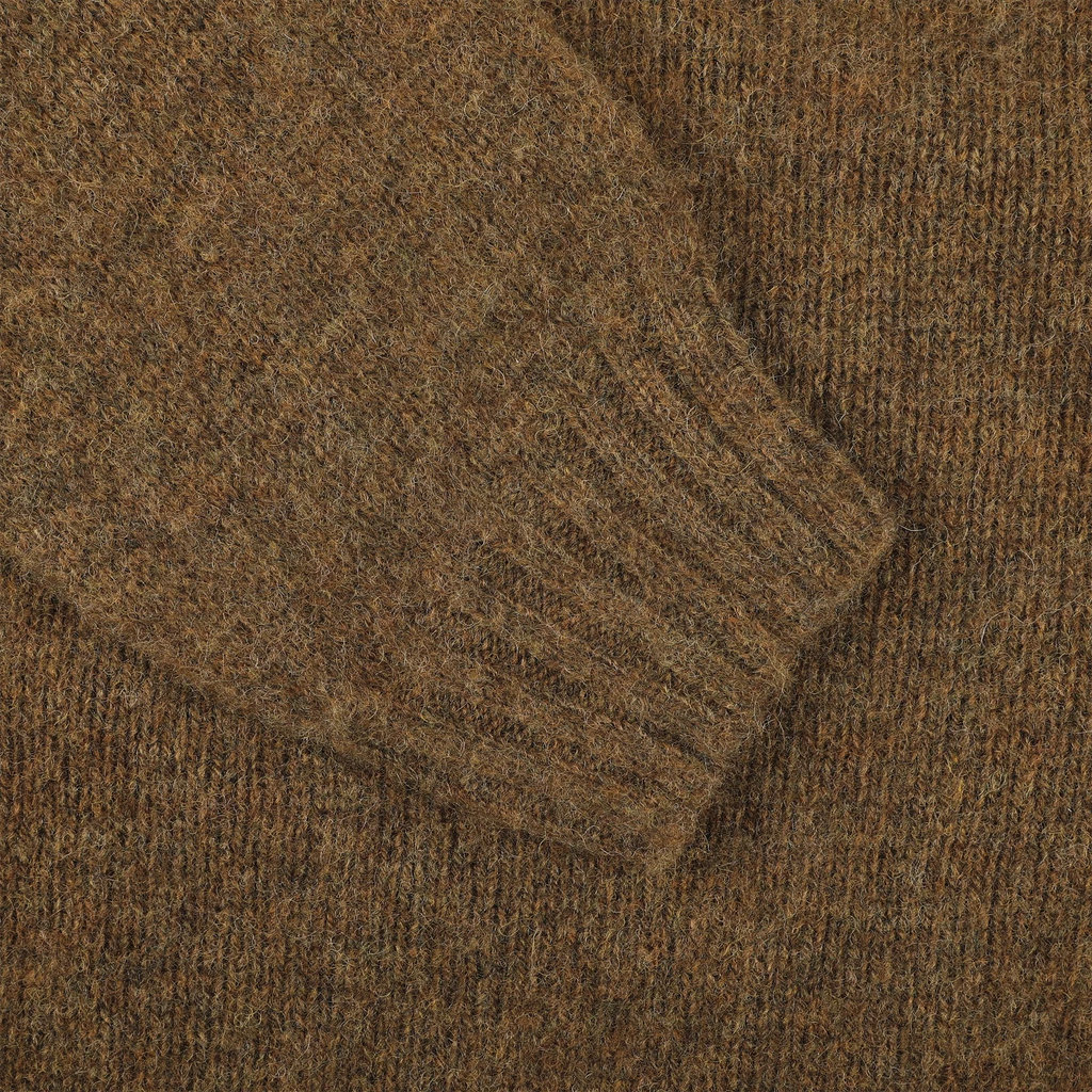 Harley of Scotland Shaggy Lambswool Crewneck - Moorland