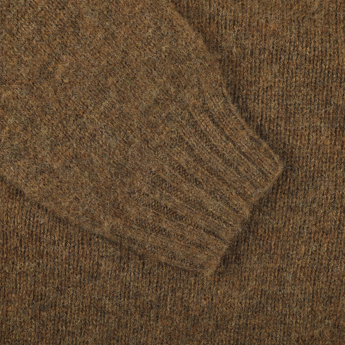 Harley of Scotland Shaggy Lambswool Crewneck - Moorland