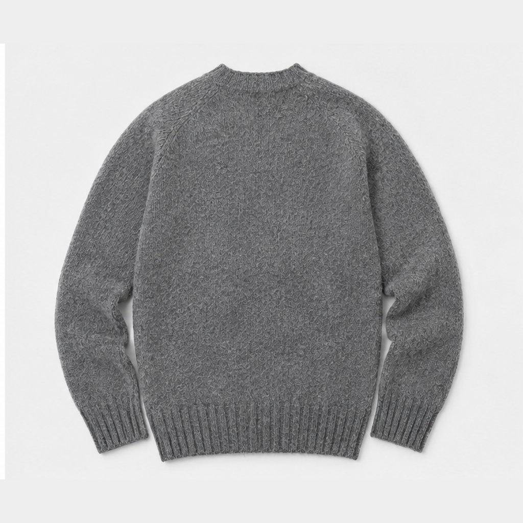 Harley of Scotland Supersoft Lambswool Crewneck - Basalt