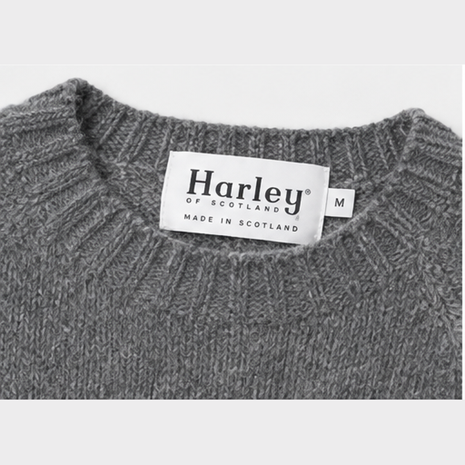 Harley of Scotland Supersoft Lambswool Crewneck - Basalt