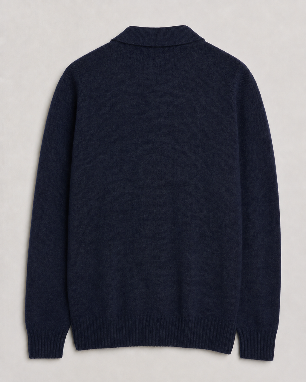 Harley of Scotland Eton Polo Sweater - Navy
