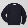 Harley of Scotland Supersoft Lambswool Crewneck - Navy