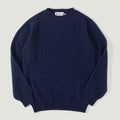 Harley of Scotland Shaggy Lambswool Crewneck - Night Sky