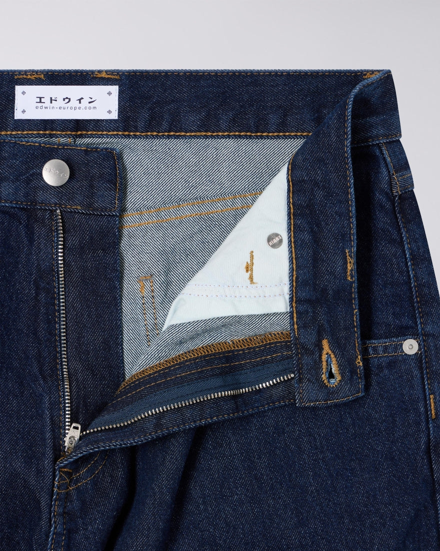 Edwin Tyrell Pant - Blue Dark Marble Wash