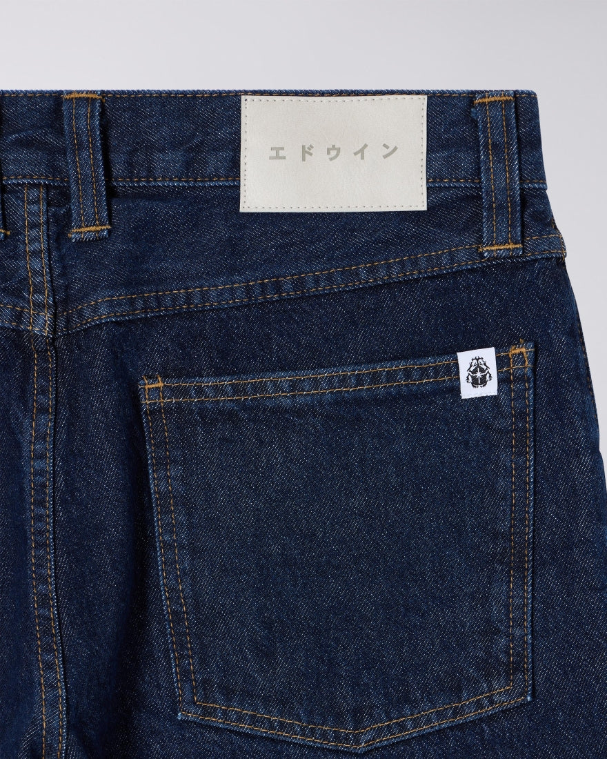 Edwin Tyrell Pant - Blue Dark Marble Wash