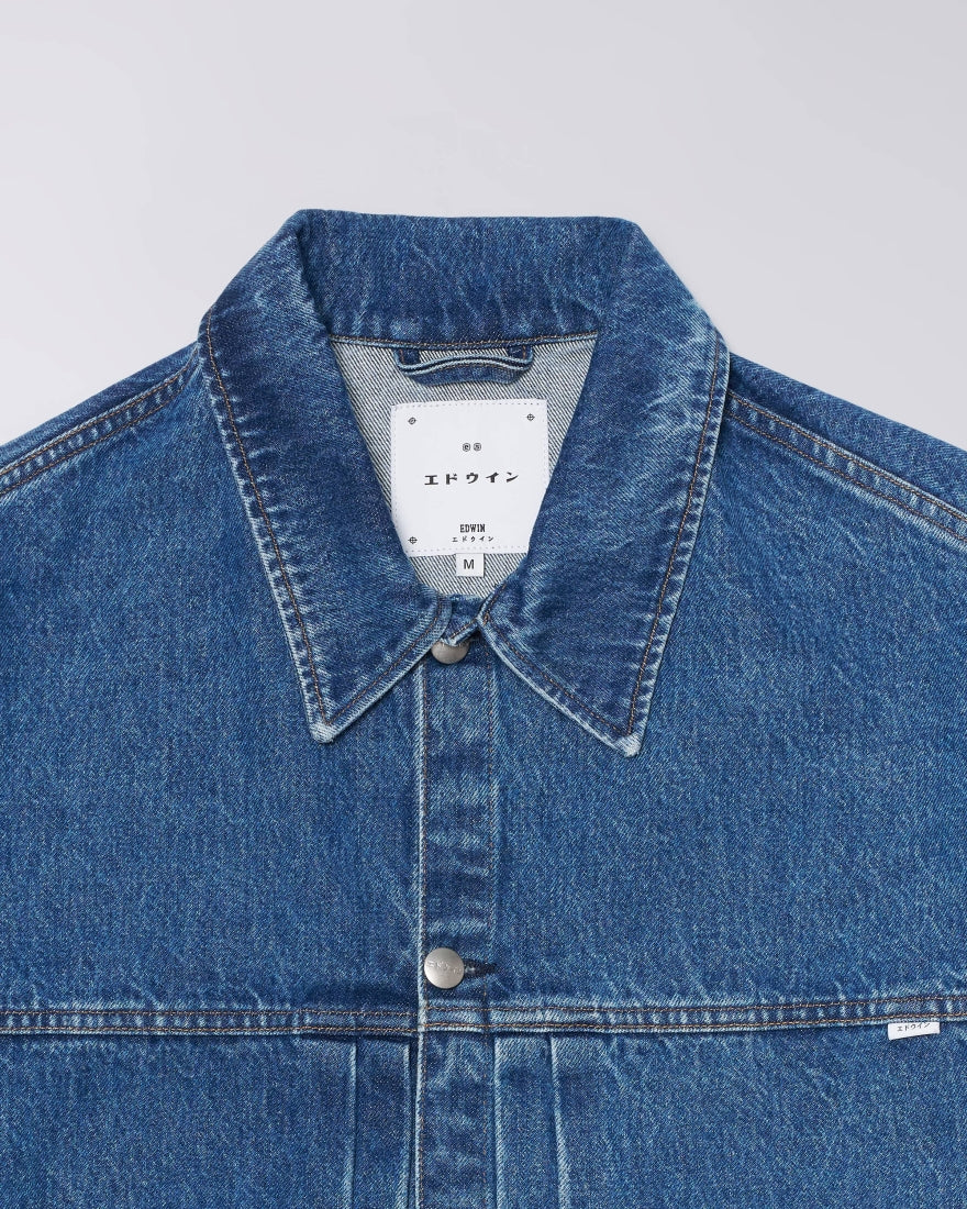 Edwin Freeland Jacket - Blue Mid Stone Wash
