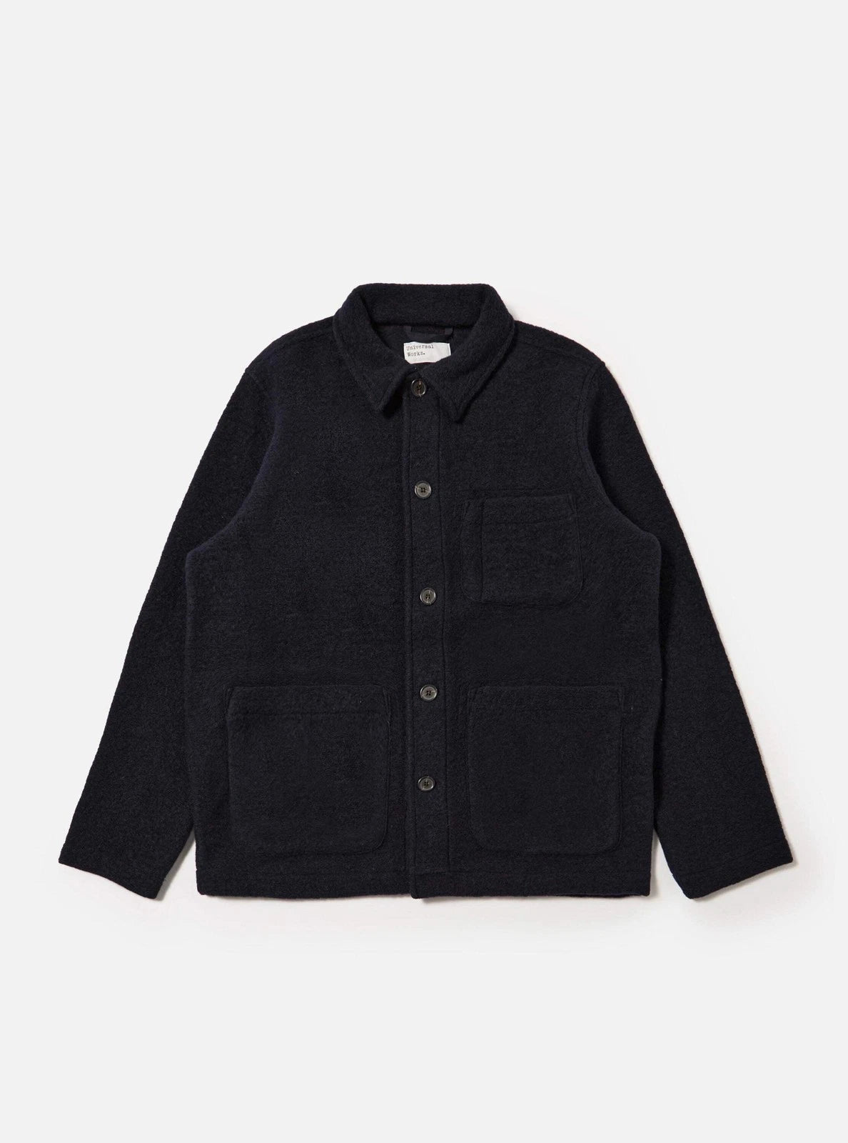 Universal Works Field Jacket - Navy Wool Fleece