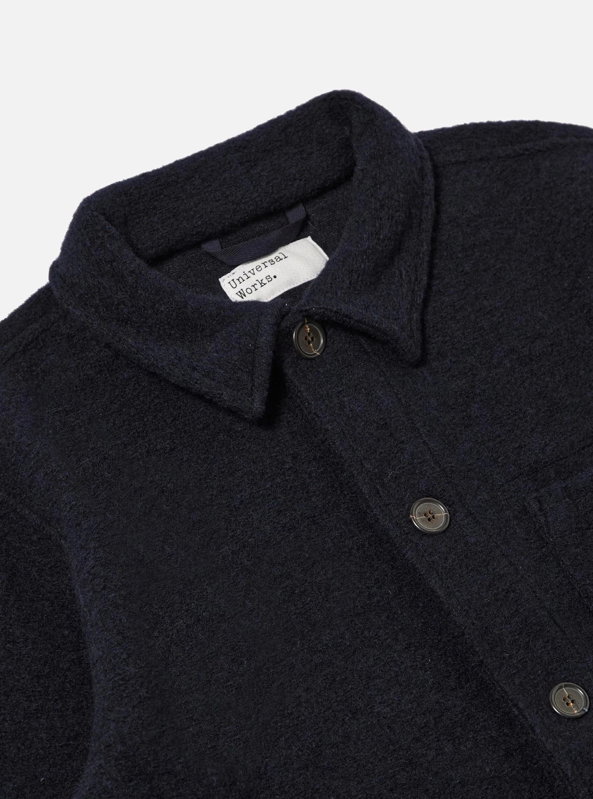 Universal Works Field Jacket - Navy Wool Fleece