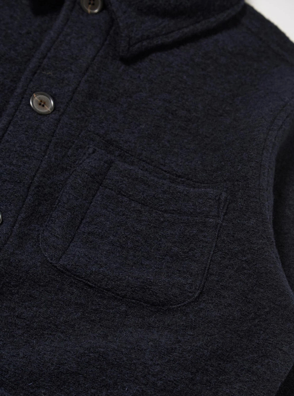Universal Works Field Jacket - Navy Wool Fleece