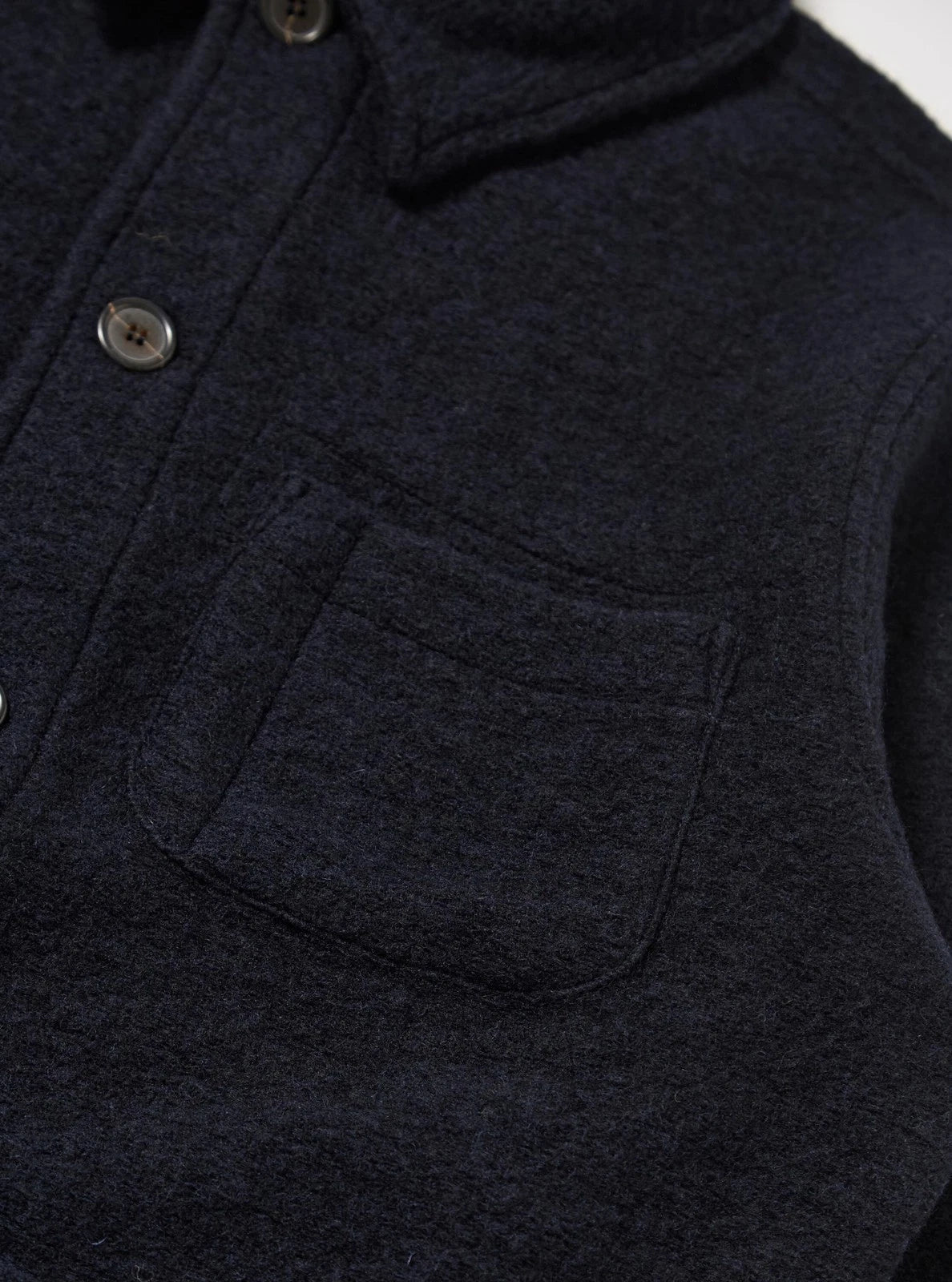 Universal Works Field Jacket - Navy Wool Fleece