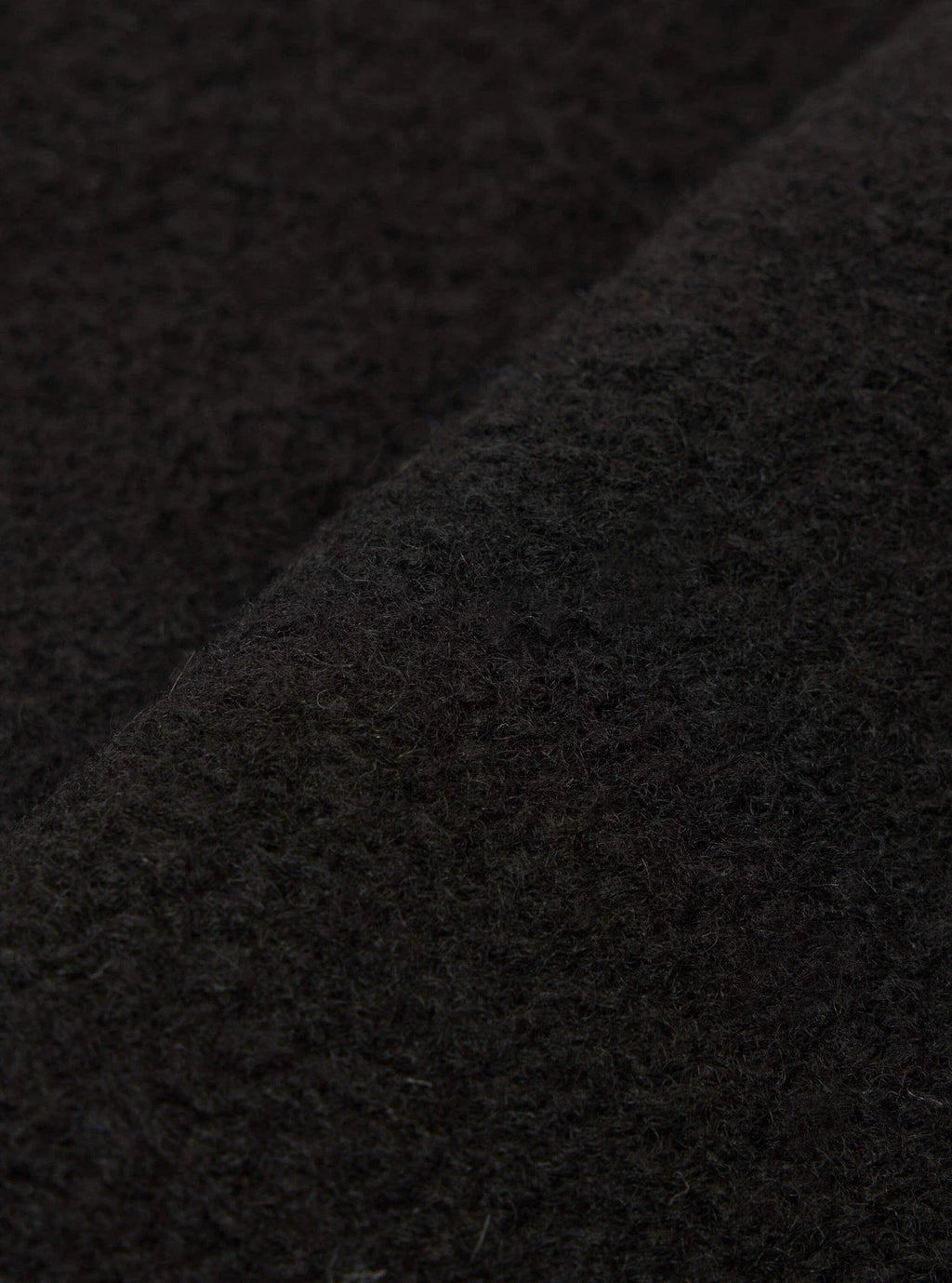 Universal Works Cardigan - Black Wool Fleece