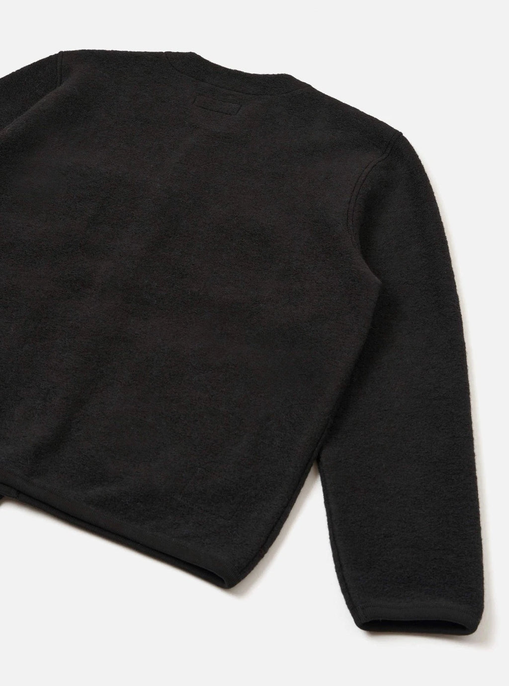 Universal Works Cardigan - Black Wool Fleece