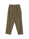 Universal Works Pleated Track Pant - Olive Brushed Moleskin
